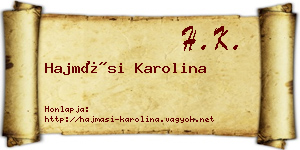 Hajmási Karolina névjegykártya